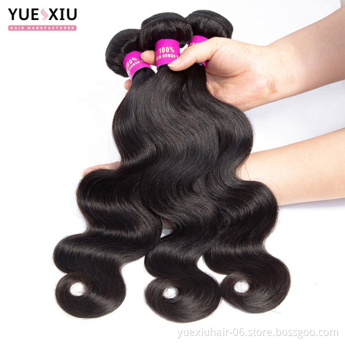 Virgin Brazilian Body Wave Hair Bundles With Closure 100% Human Hair Wholesale Virgin Hair Vendors